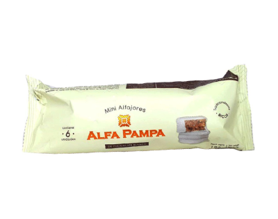 ALFA PAMPA MINI ALFAJORES - WHITE CHOCOLATE X 6