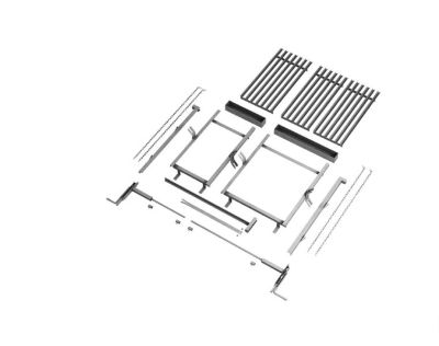 ENAMELED DOUBLE GRILL KIT (133 x 60)