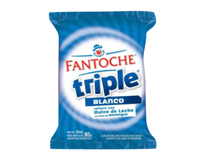 FANTOCHE TRIPLE ALFAJOR - BLANCO 85G