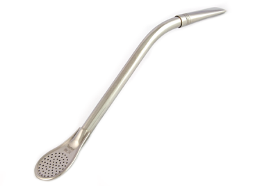 19 CM CURVED STAINLESS STEEL DRINKING STRAW