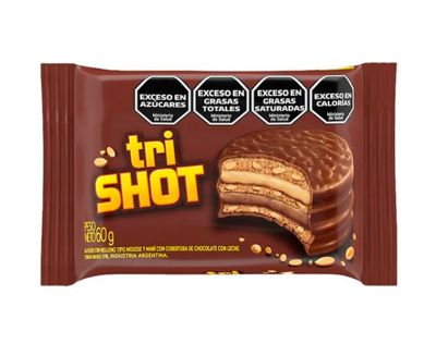 TRISHOT TRIPLE ALFAJOR - CHOCOLATE 60G